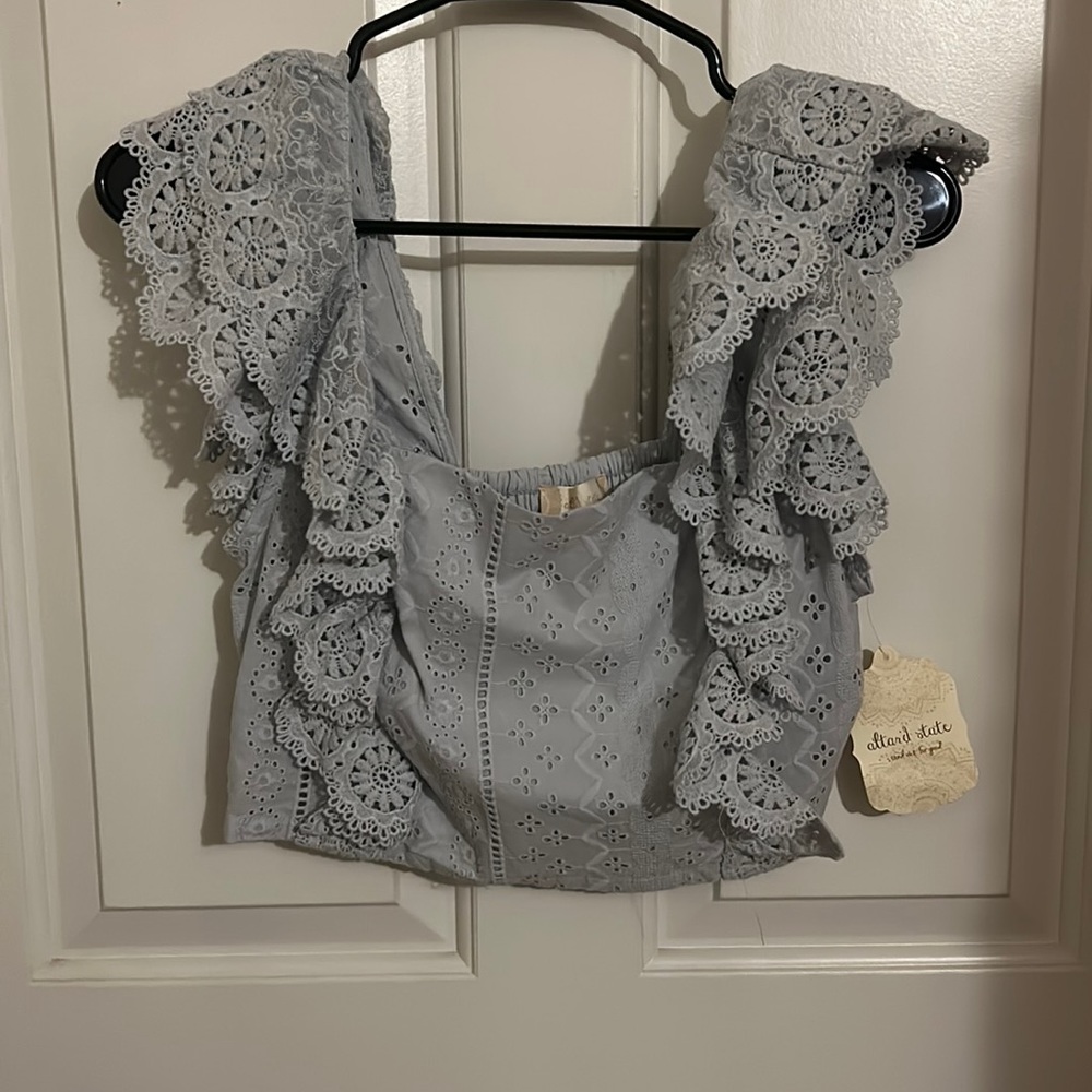 Blue women’s blouse, brand new altar’d state